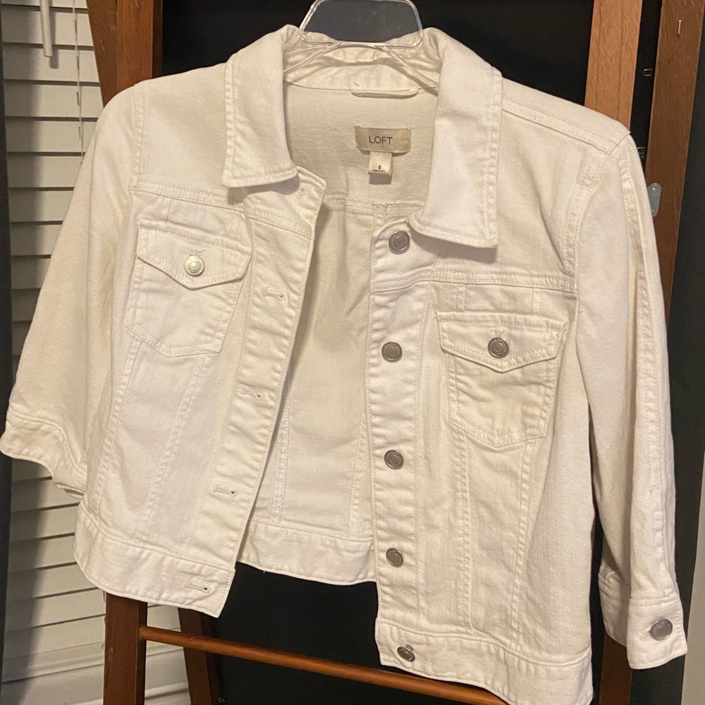 LOFT- White Jean jacket